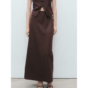 Mango Laguna Skirt Brown - M